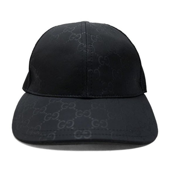 Gucci GG Guccissima Nylon Baseball Cap in Black NEW W TAG AND DUSTBAG - Picture 2 of 7